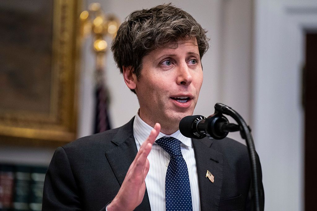 Le PDG d'Openai, Sam Altman, parle à la Maison Blanche le 21 janvier 2025 pour commémorer le lancement de la majeure Initiative Infrastructure.