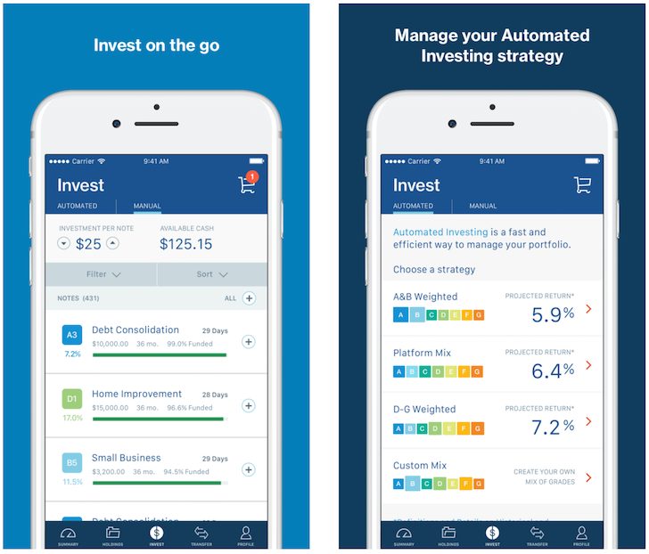 Application mobile LendingClub pour iOS