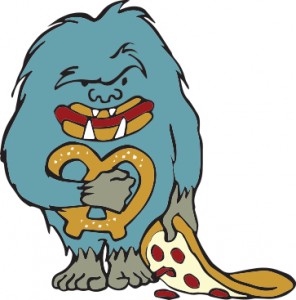 Manger au restaurant dans la grande ville Foodie par Kong Savage Arthouse