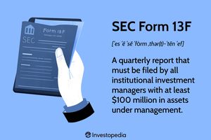 Formulaire SEC 13F : Un rapport trimestriel qui doit être déposé par tous les gestionnaires de placements institutionnels ayant au moins 100 millions de dollars d'actifs sous gestion.