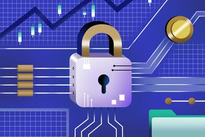 Illustration d'un cadenas, représentant la cybersécurité.